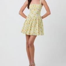 Astr the Label Floral Milkmaid Mini Dress Size Small