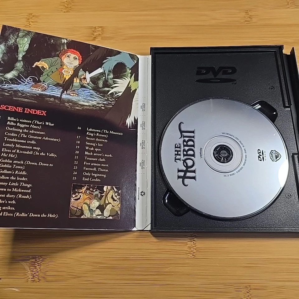 The Hobbit (Snapcase DVD, 1977) WB Rankin Bass Animation JRR Tolkien LOTR - Image 3 of 4