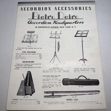 Vintage 1930s Pietro Deiro Accordian Accessories New York NY Catalog Brochure