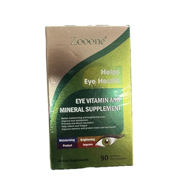 Zooone Eye Vitamin & Mineral Supplement 90 Tablets EXP 10/2027 NEW