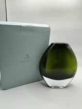Vtg Partylite Green Rainforest Renewal Reed Diffuser Hand Blown Art Glass Vase