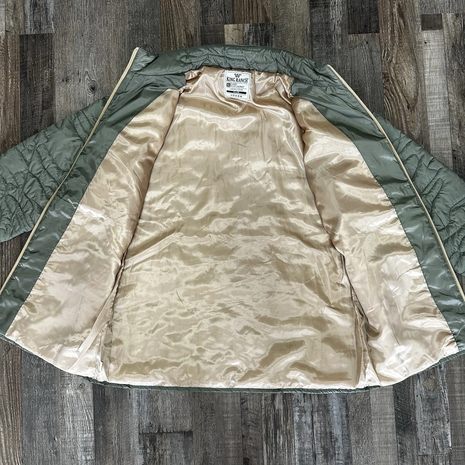 Kings Ranch Green Camo Puff Jacket 100% Polyester Size XL - Image 4 of 4