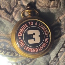 NASCAR Tribute to a Legend #3 Pocket Watch Gold Black Auto Racing Collectible