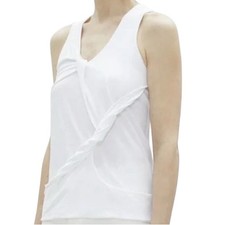 Helmut Lang Twist Front White Tank Top LARGE