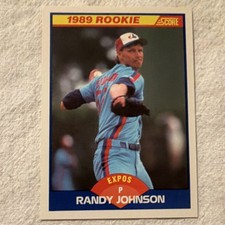 Score Randy Johnson Montreal Expos MLB Rookie Vintage Baseball Card #645 1989
