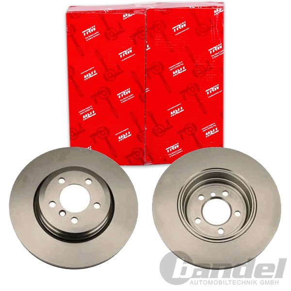 2X TRW Bremsscheiben 345Mm BelÜFtet Hinten Passend FÜR BMW 7 | DF4389S-image