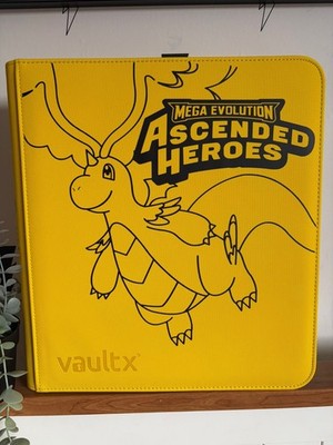 Vault X - 12 Pocket eXo-Tec Zip Binder Ordner - Gelb Pokemon Aufgestiegene Helden 