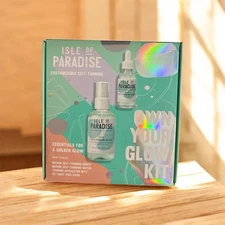 Isle Of Paradise Own Your Glow Kit Medium Self-Tanning Drops, Water, & Mitt