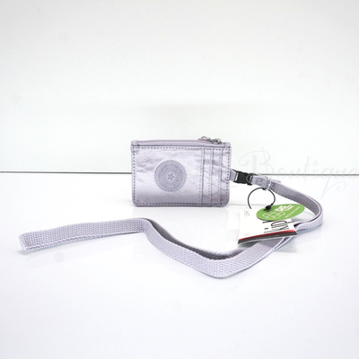 Kipling Leroy Unisex Lanyard ID Card Case Polyamide AC8246 Frosted