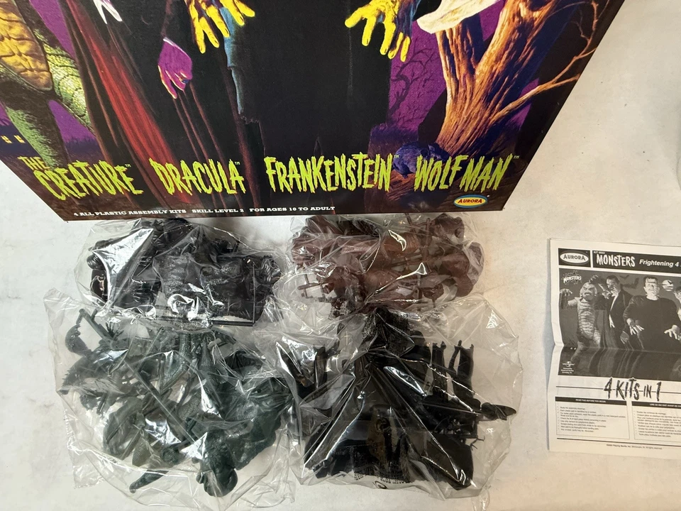 Aurora Monsters Frightening 4 Pack Universal Model Kit #7508--NIB; SEE PHOTOS - Image 4 of 4