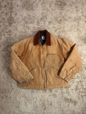 Carhartt J001 BRN Detroit Jacket XL USA Made Sun Faded Blanket Lined Brown