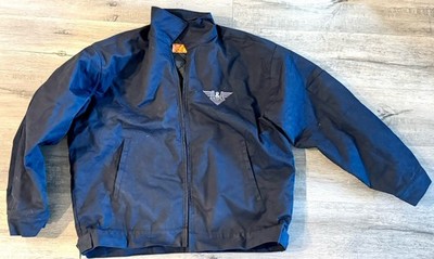Men s Flight Bomber Jacket Engineering A&A Aerospace XL-RG Navy Blue