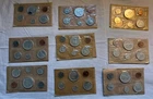 Nine (9) 1962 Canadian Silver Proof-like  6 Coin Mint Sets with envelopes