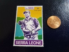 Jordan Spieth Pro GOLF 2017 Le 9800 Sierra Leone Perforated Stamp WOW