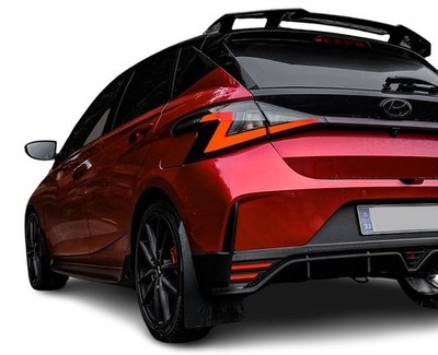 rallyflapZ | Mud Flaps & Full Fixing Kit TO FIT Hyundai i20N Black 4mm Gloss PVC