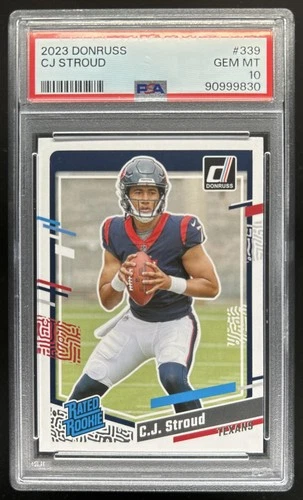 2023 Panini Donruss C.J. Stroud RC Rated #339 Texans PSA 10 GEM MINT Rookie