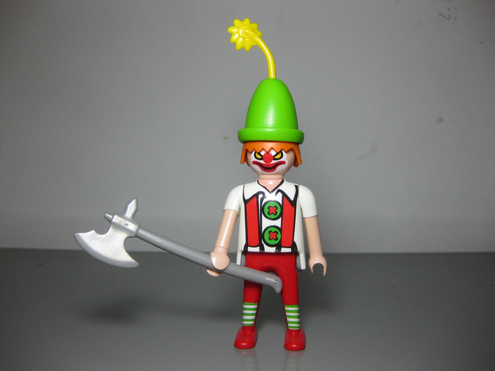 PLAYMOBIL FIGURA PAYASO MALIGNO TERROR HALLOWEEN CON HACHA MALVADO -C2