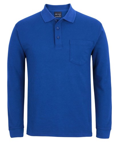 Jb's Wear Classic Fit Long Sleeve Polo W/ Pocket & UPF 50+ Knitted Collar 210PL - Picture 8 of 10