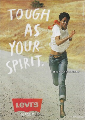 LEVI'S 1-Page PRINT AD Fall 2009 TOUGH AS YOUR SPIRIT woman running GO FORTH
