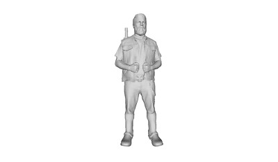Printle R Homme 372-Man Carrying Automatic Rifle Figure for Dioramas Train Sets