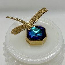 2008 Estée Lauder White Linen Crystal Blue Dragonfly Compact Solid Perfume