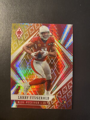 2020 Panini Phoenix Larry Fitzgerald Fire Burst Arizona Cardinals #22