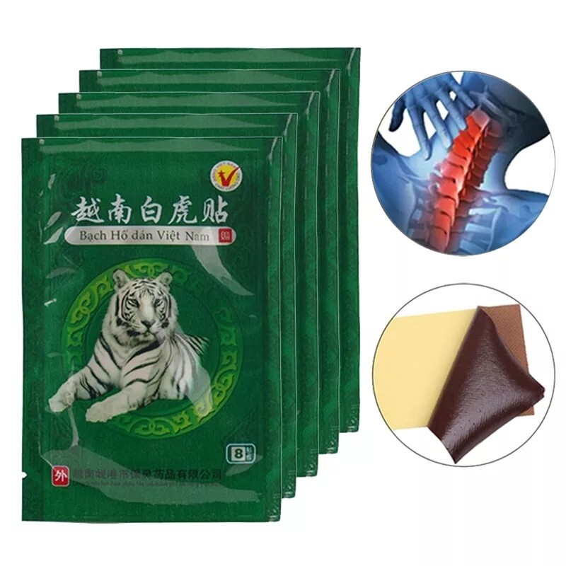 Lot De 40 Patchs Tigre Blanc - 5 Sachets De 8 Pièces, Neufs, Idéaux Pour Customisation Et Réparations