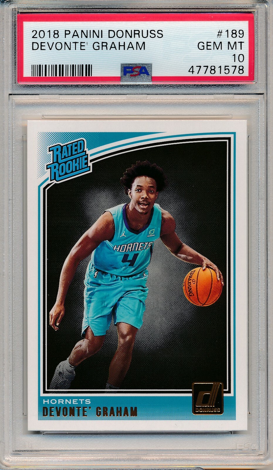 2018 PANINI DONRUSS DEVONTE GRAHAM #189 RC PSA 10 GEM MINT ROOKIE