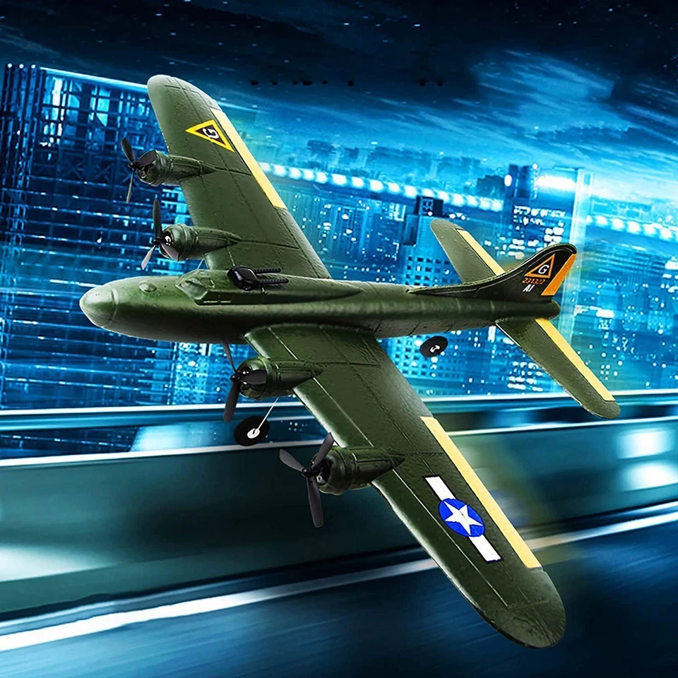2.4G RC Remote Plane Bomber Glider Fixed-Wing B17 Fighter Toy RTF Drop-Resistant - Image 2 of 4