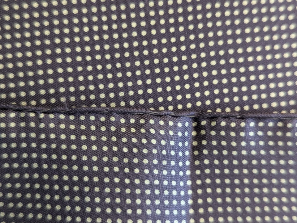 Vintage Ashaer Men's Handkerchief, 100% Silk Hand Made/ Rolled, Portugal, Italy - Image 3 of 4