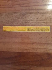 Mopar Dodge Plymouth Chrysler Radiator/Coolant Decal 1967, 1968 1969 HEMI 