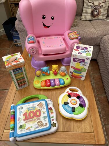 baby toddler toy bundle(FP Smart Stages Chair,leapfrog 100 Words Book & More - Afbeelding 1 van 7