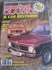 PRACTICAL CLASSICS MAGAZINE MAR 1990 BMW 2002 SUNBEAM ALPINE DIY RS2000 VW ENGIN