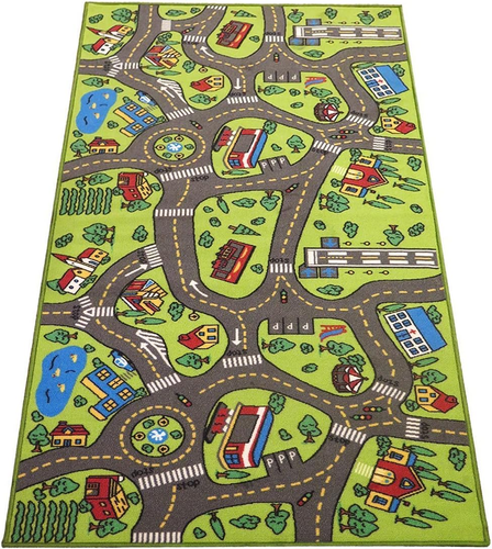 Kids Carpet Playmat Rug City Life Great for Playing with Cars and Toys ...