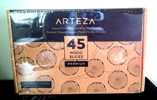 Arteza Natural Pine Wood Slices, 2.4-2.8 Inch Diameter, Set of 45