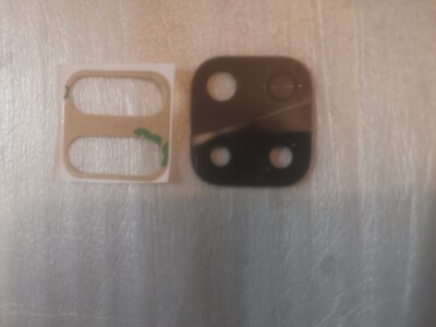 Vitre Lentille Caméra Arrière De Remplacement Pour Xiaomi Redmi 10C - Verre Avec Adhésif Double Face (Noir)