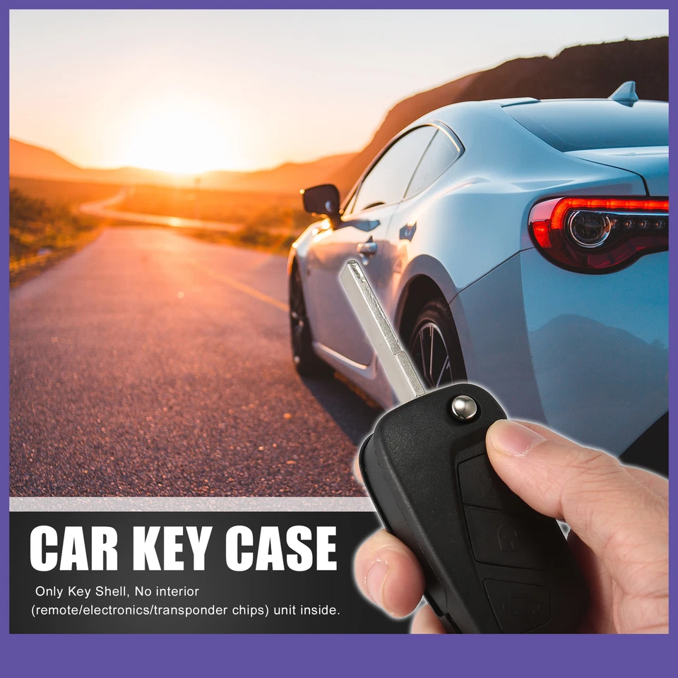 3 Key Buttons Remote Control Car Fob Key Case Shell Custom for Ford Ka 2008-16 - Image 2 of 4