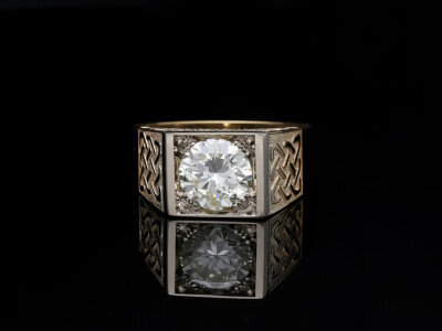 Top Preis Ring 2,43 Karat Diamant 585 Gelb Gold Wert: 55.000 EUR Deta Schmuck