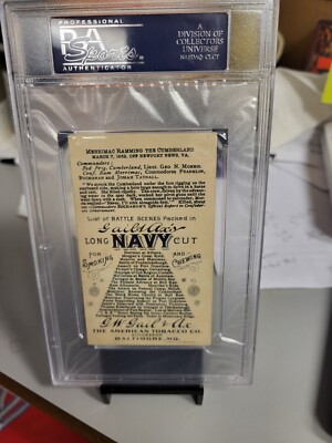merrimac tobacco 1887 Gail & Ax Tobacco Card N99 Merrimac Ramming the Cumberland PSA 5