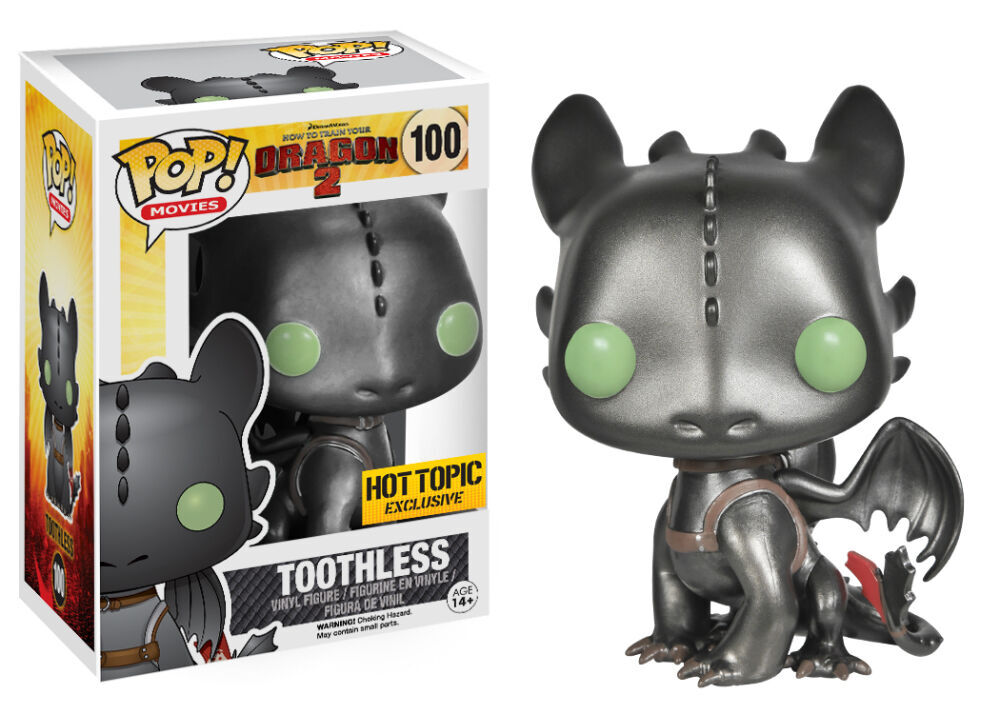 Toothless Pop Funko Pop! Vinyl: How to Train Your Dragon - Toothless - (Metallic ...