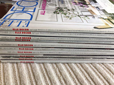 VINTAGE Lot of 10 ELLE DECOR MAGAZINES All 2010-2011 INTERIOR DESIGN | eBay