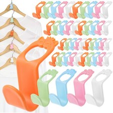 Clothes Hanger Connector Hooks 200PCS Space Saving Hanger Extender Hooks Clos...