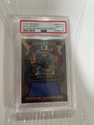 2023 Rookie Eruption  Sam LaPorta #REM-SLA Purple Electric Etch /75 POP 1!!