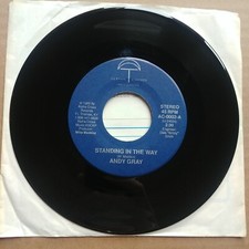 ANDY GRAY Standing In The Way 45 7" OBSCURE RARE COUNTRY Vinyl Record 1989