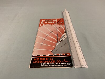 Moore McCormack Lines - American Scantic Line Broschure Deck Plan RARITÄT!!