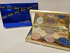Stila Blue Realm Velvet Eye Shadow Palette New in Box Duo-Chrome Metallic Matte