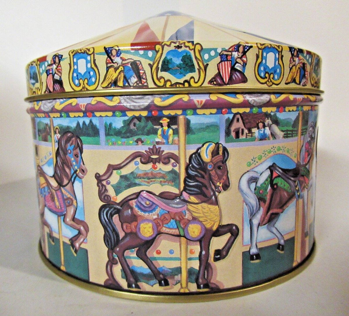 Vintage 1996 Hershey Park 1919 Carrousel Hometown Series Canister