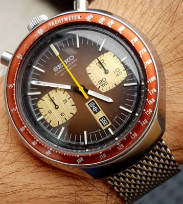 Vintage Genuine Seiko Bullhead 6138-0040 Mesh Bracelet