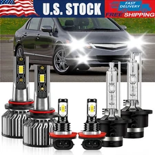 For Acura CSX 2006 6Pcs LED Headlight Bulb Hi&Low Beam Fog Light Kit 26000LM