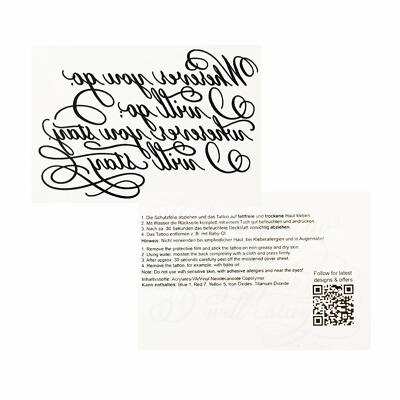 10 x Wherever you go, I will go Schriftzug - Temporary Haut Tattoo (10)